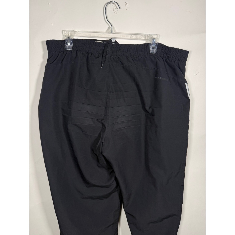 Adidas Mens Climalite Wind Pants Black White Stripe Zipper Cuff Size Large - Picture 5 of 8